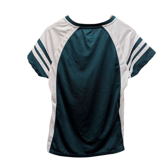 Majestic Philadelphia Eagles Green Sequined Football Jersey Shirt Top Large L - Picture 5 of 5